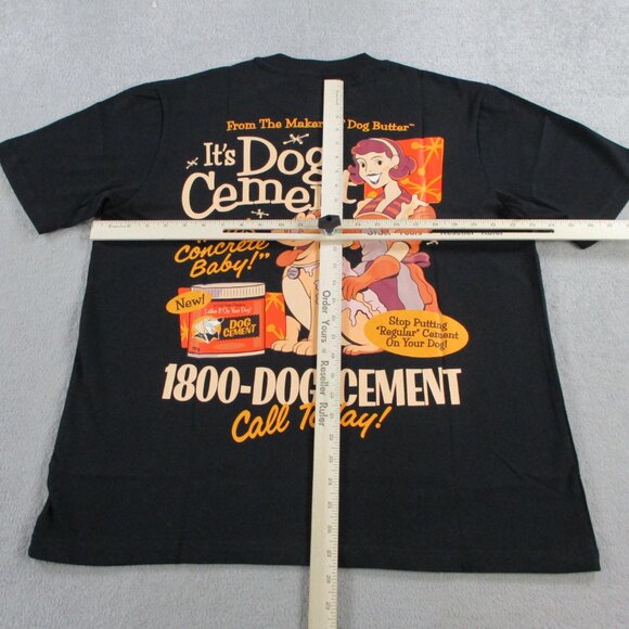 Cool Shirtz Cold Ones Dog Cement Shirt Mens Medium Black Crewneck Graphic Tee - Picture 6 of 9